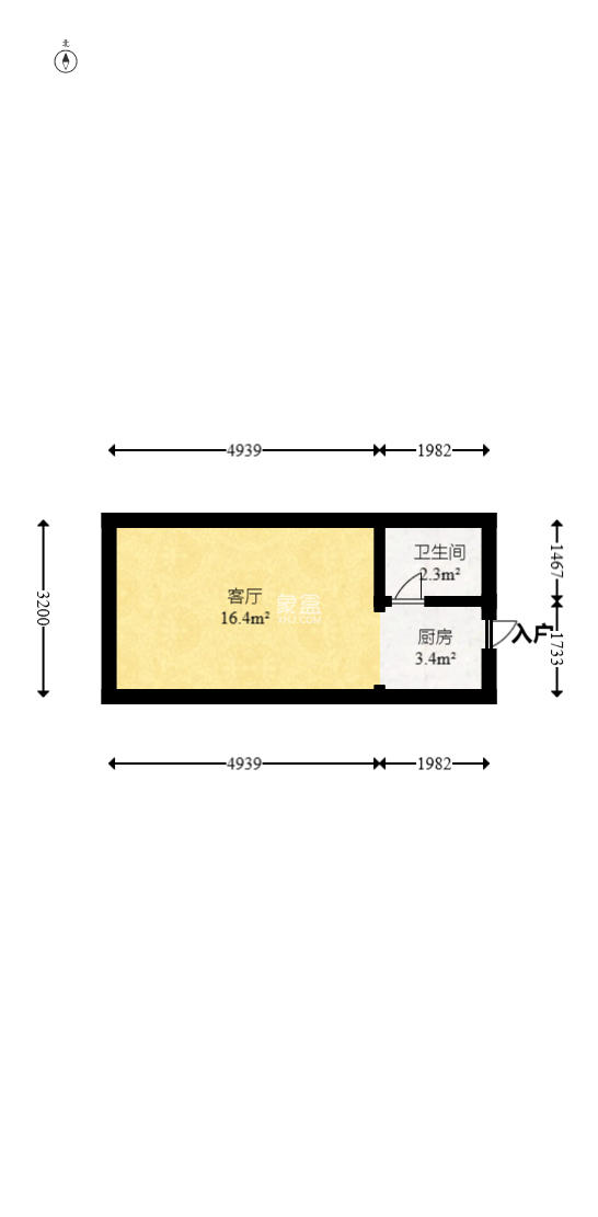 君合新城玺樾 1室0厅1卫 16.8万 君合新城玺樾 1室0厅1卫 16.8万户型图