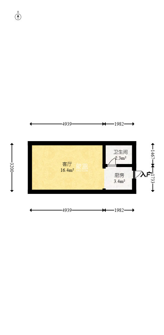 君合新城玺樾  1室0厅1卫   18.00万