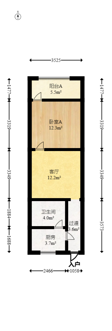 南门口晏家塘社区  1室1厅1卫   25.00万室内图1