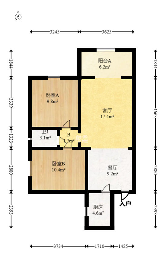 黎郡新宇康景园  2室1厅1卫   47.90万
