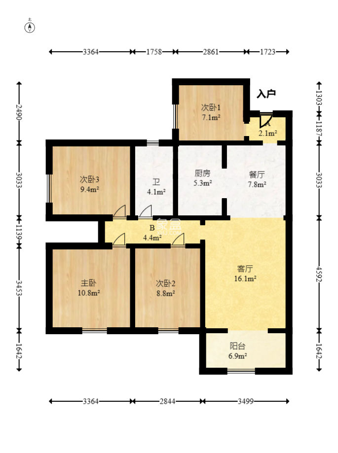 家和院  4室2厅1卫    90.0万