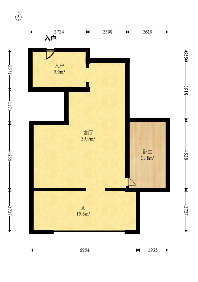 金科时代中心 1室2厅2卫 24.8万 金科时代中心 1室2厅2卫 24.8万户型图