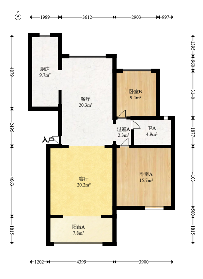 奥林匹克花园  4室2厅2卫   126.00万室内图1