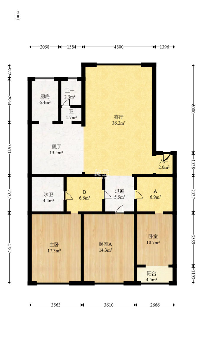 欣安小区  3室2厅2卫    69.8万