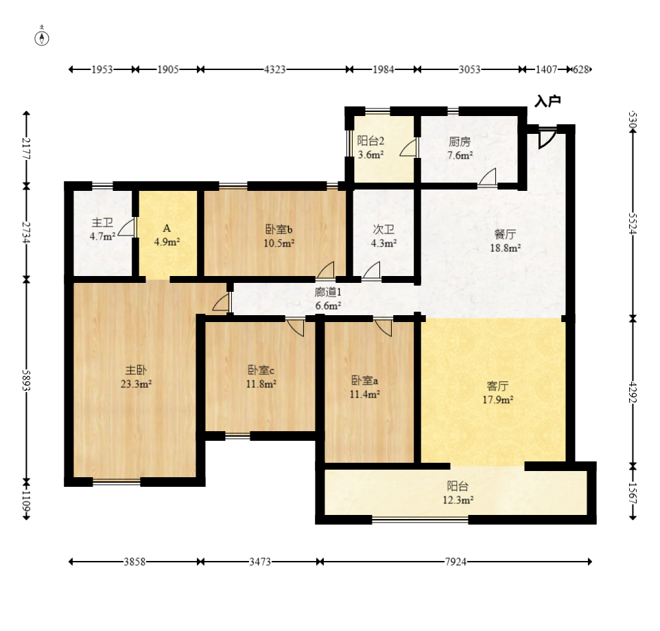 保利麓谷林语E区  4室2厅2卫    106.0万 保利麓谷林语E区  4室2厅2卫    106.0万户型图