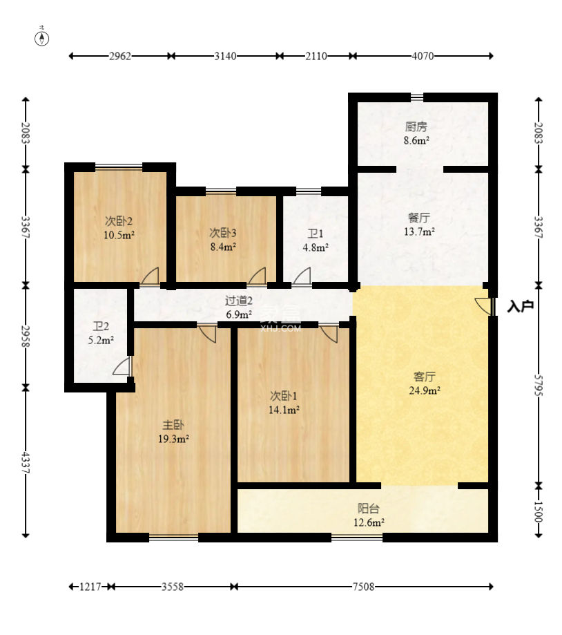 龙湖春江天玺  4室2厅2卫    198.0万