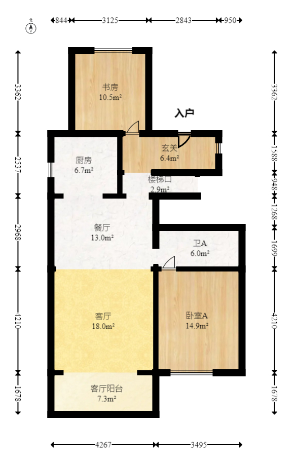卓越中寰 6室2厅3卫 449.0万 卓越中寰 6室2厅3卫 449.0万户型图