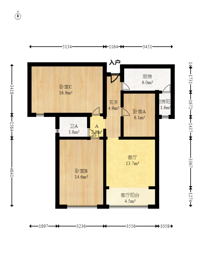 钰龙天下二期(钰龙佳园) 2室2厅1卫 150.0万 钰龙天下二期(钰龙佳园) 2室2厅1卫 150.0万户型图