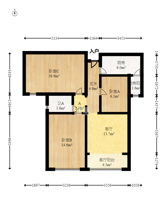 钰龙天下二期（钰龙佳园）  2室2厅1卫   183.00万