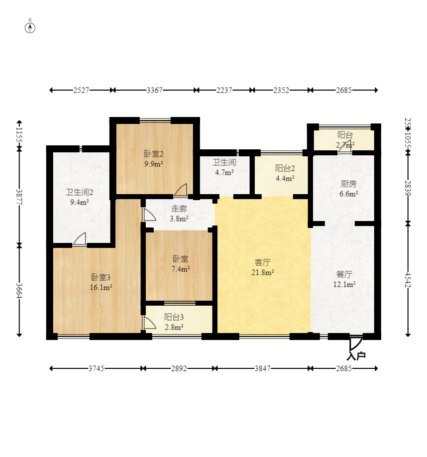 中国铁建国际城一期  4室2厅2卫    79.8万 中国铁建国际城一期  4室2厅2卫    79.8万户型图