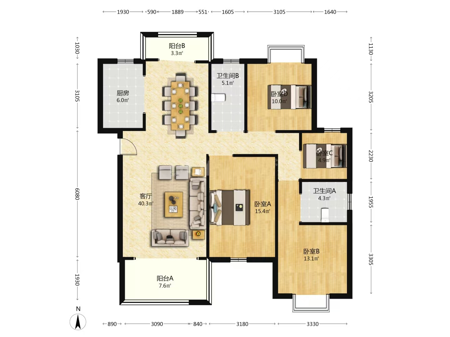 盛世金龙湾 4室2厅2卫 36.00万 盛世金龙湾 4室2厅2卫 36.00万客厅