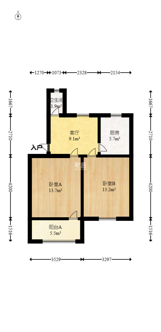 蒸菜街小区  2室1厅1卫   42.00万