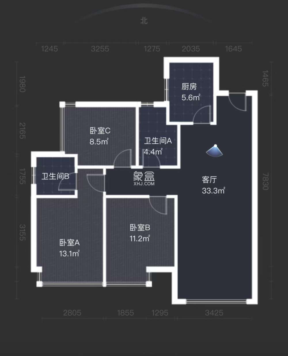 经世龙城  3室2厅2卫   53.80万
