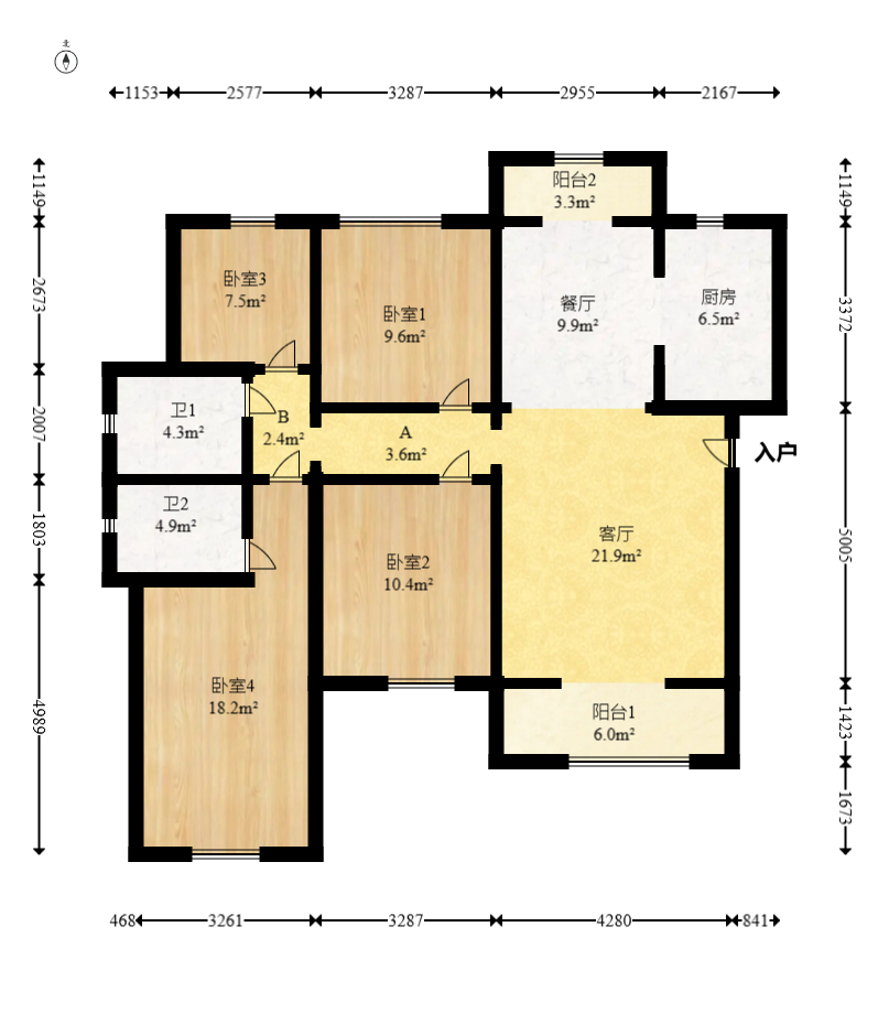 阳光城尚东湾青柠园 4室2厅2卫 130.0万 阳光城尚东湾青柠园 4室2厅2卫 130.0万户型图
