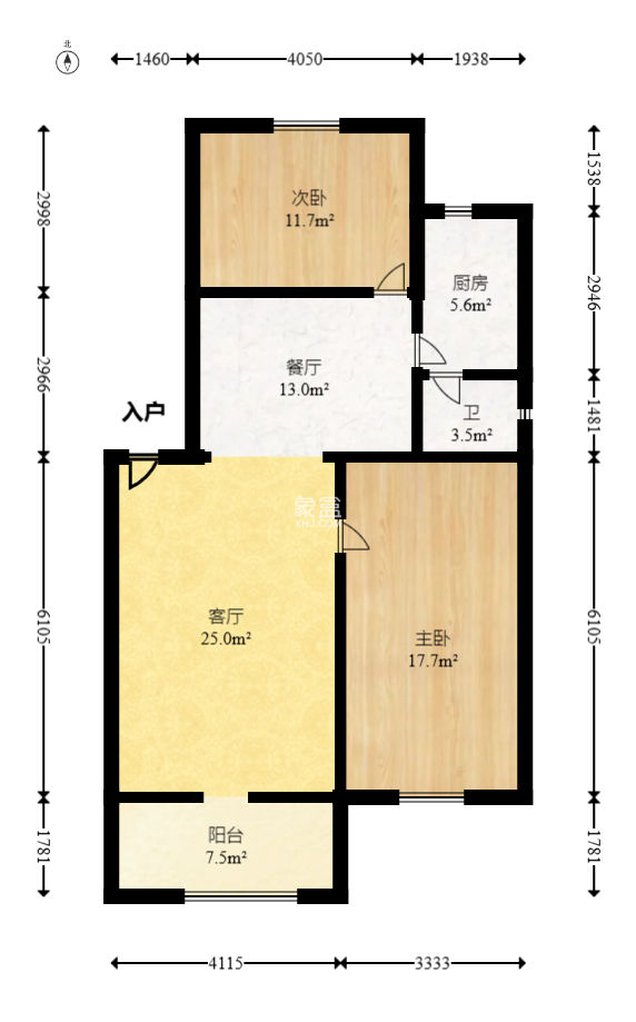 友谊社区（建湘瓷厂住宅小区）  2室2厅1卫   66.00万