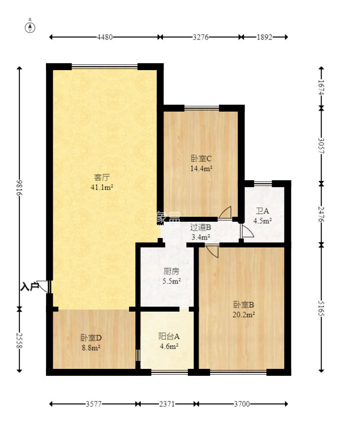 康斯丹郡（融程领秀佳园）  3室2厅1卫    78.0万