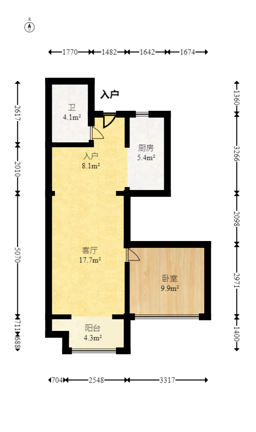 金辉优步星樾 3室2厅1卫 60.0万 金辉优步星樾 3室2厅1卫 60.0万户型图