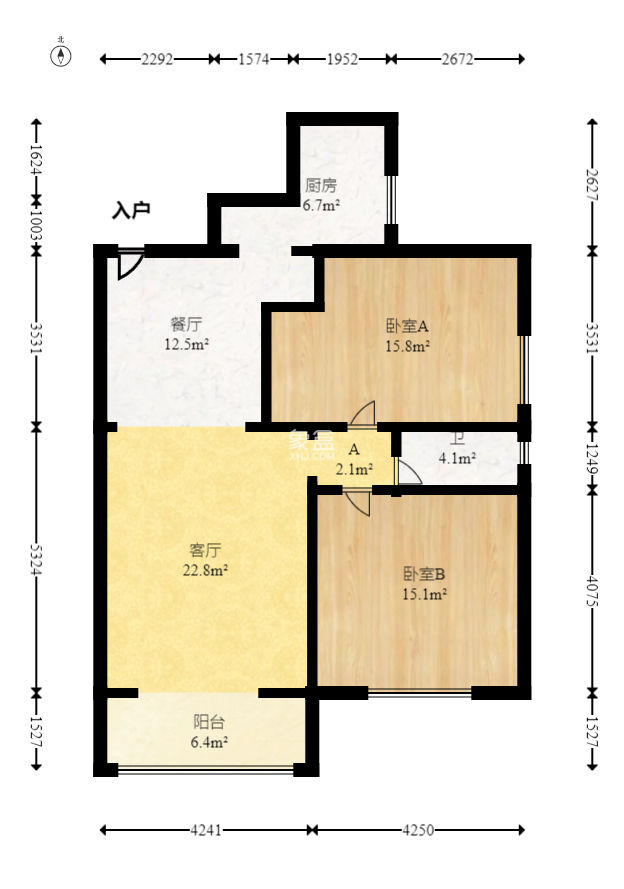 圣爵菲斯  2室2厅1卫    81.0万