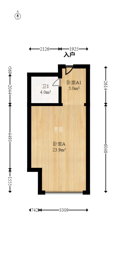 金轮星光名座  1室1厅1卫   23.00万