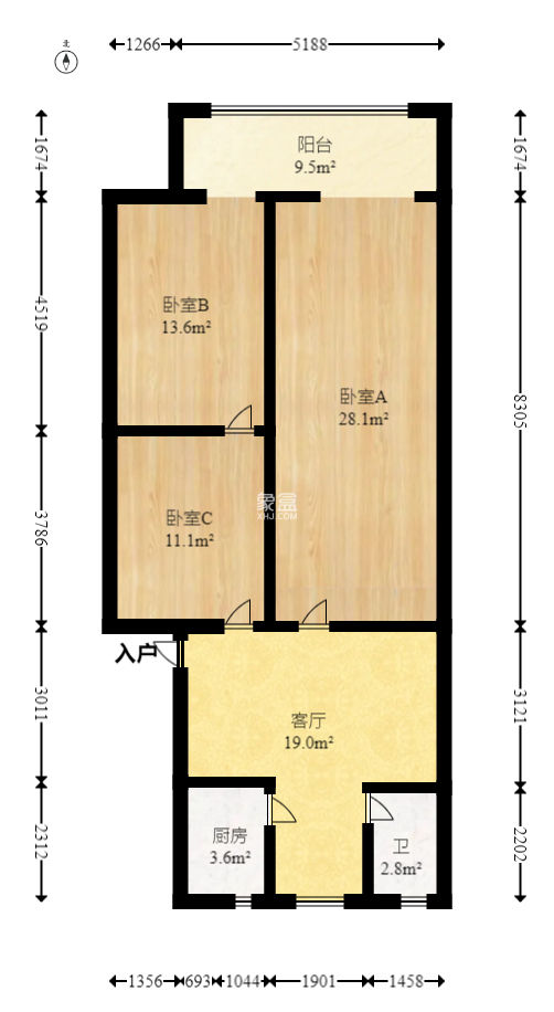 湘仪家园  2室2厅1卫   35.00万