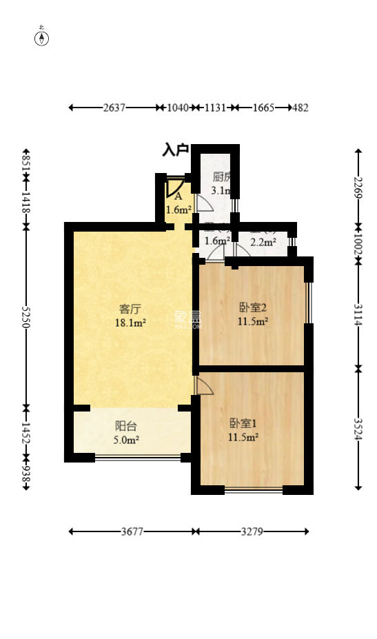 晨兴家园  2室1厅1卫   75.00万