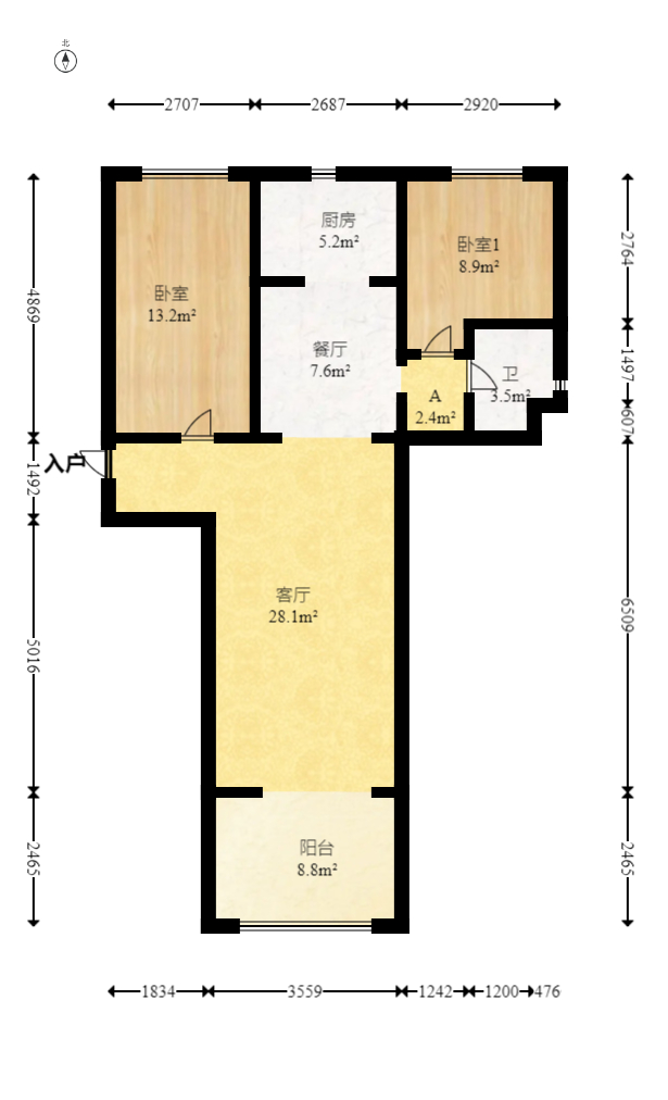 碧桂园翘楚棠  3室2厅2卫    85.0万室内图1