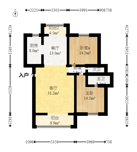 山水英伦 3室2厅2卫 70.0万 山水英伦 3室2厅2卫 70.0万户型图