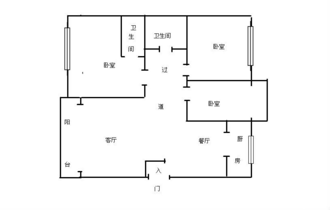 金领国际  3室2厅2卫   81.00万客厅