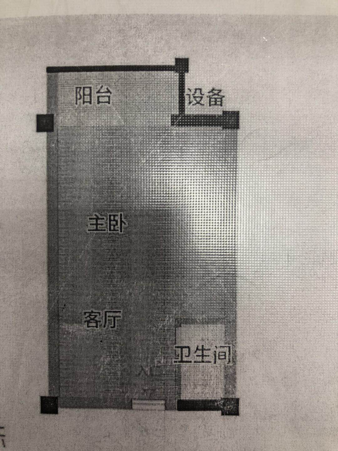 枫华府第  1室1厅1卫   1200.00元/月户型图
