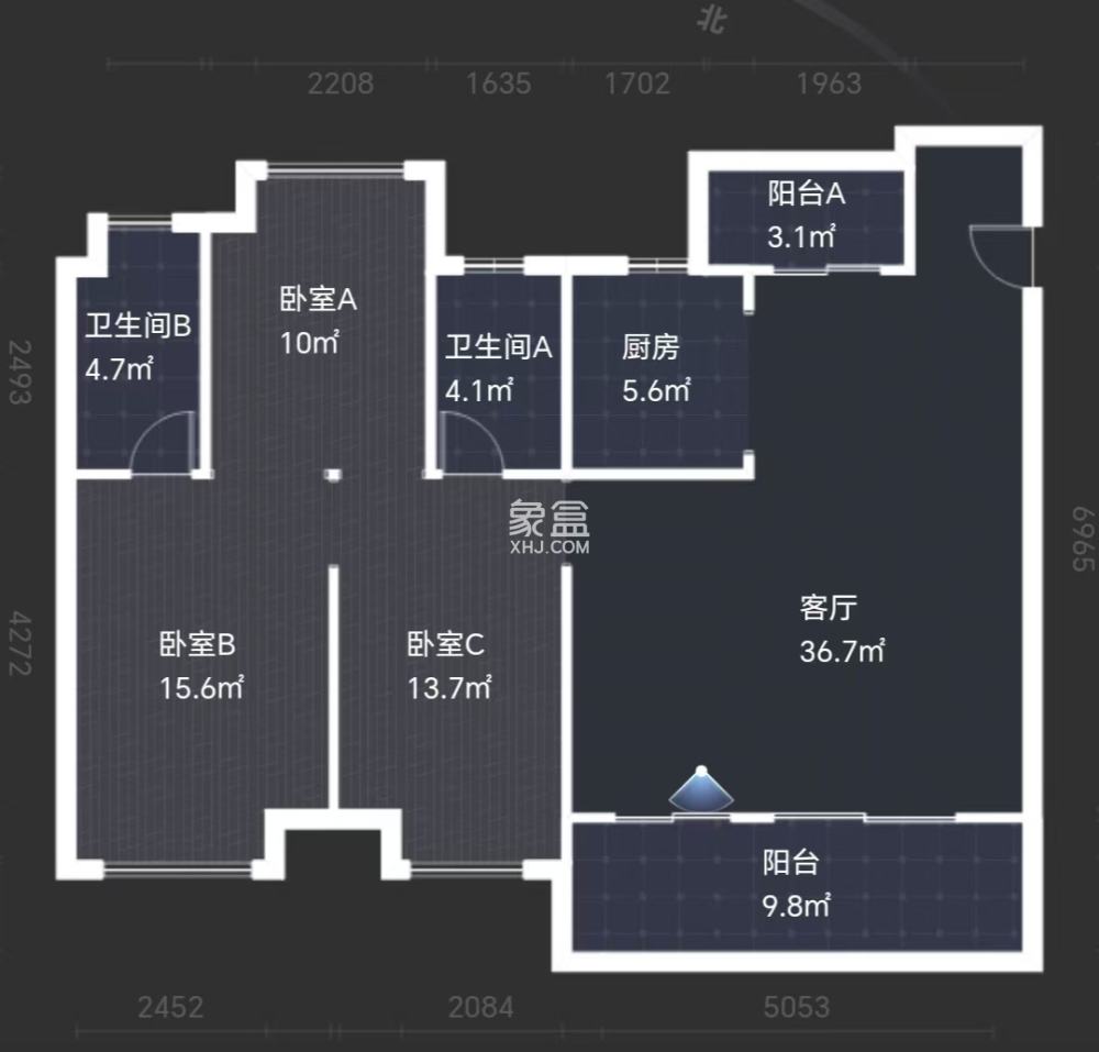 建发央著  3室2厅2卫    98.8万