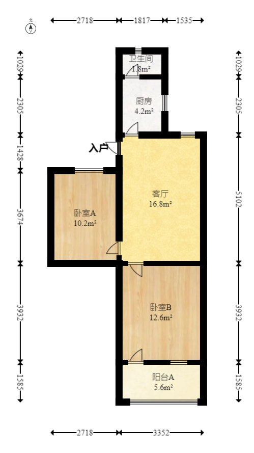 乔庄社区  2室1厅1卫   48.00万室内图1