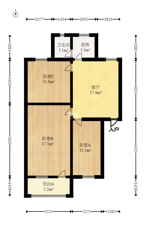 湖南省社會科學(xué)院  3室2廳1衛(wèi)   58.00萬