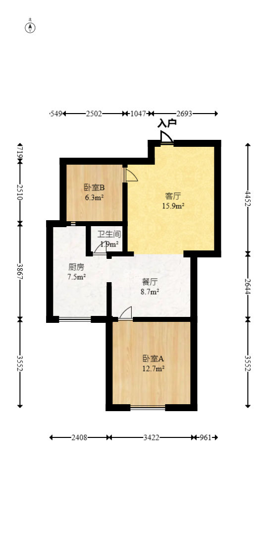 韭菜园嘉苑  2室2厅1卫   93.00万