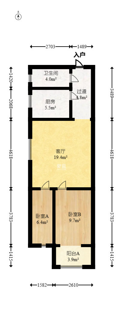 朝阳银座  2室1厅1卫   55.80万
