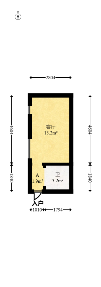 爱都(IDO) 1室1厅1卫 15.8万 爱都(IDO) 1室1厅1卫 15.8万户型图