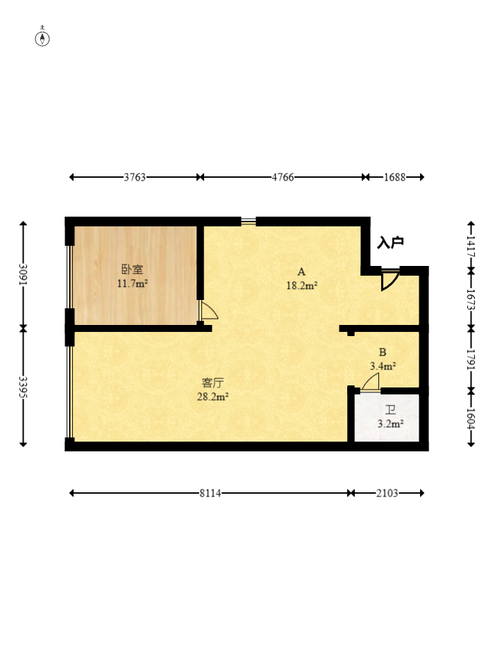 博雅例外  1室0厅0卫    56.0万 博雅例外  1室0厅0卫    56.0万户型图