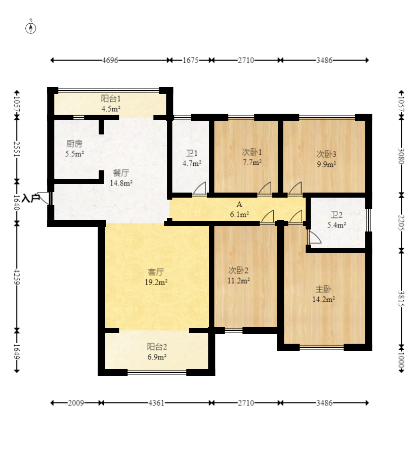 长房星昇公馆  4室2厅2卫    150.0万 长房星昇公馆  4室2厅2卫    150.0万户型图