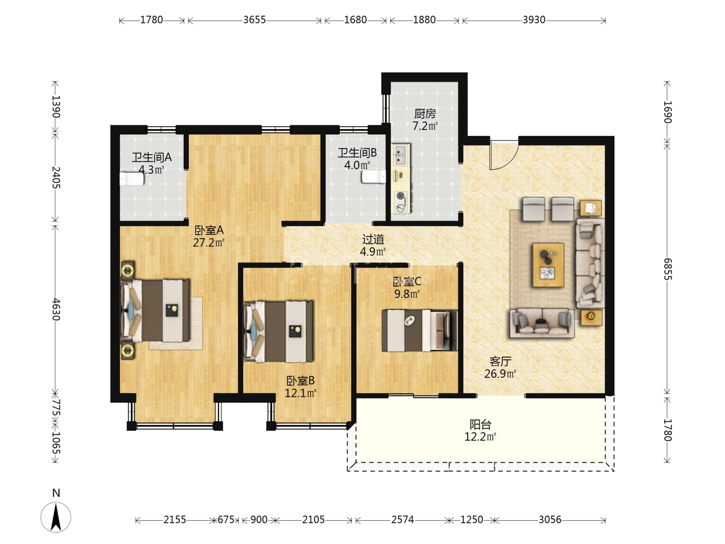 盛世金龙湾 1室0厅0卫 33.5万 盛世金龙湾 1室0厅0卫 33.5万室内图