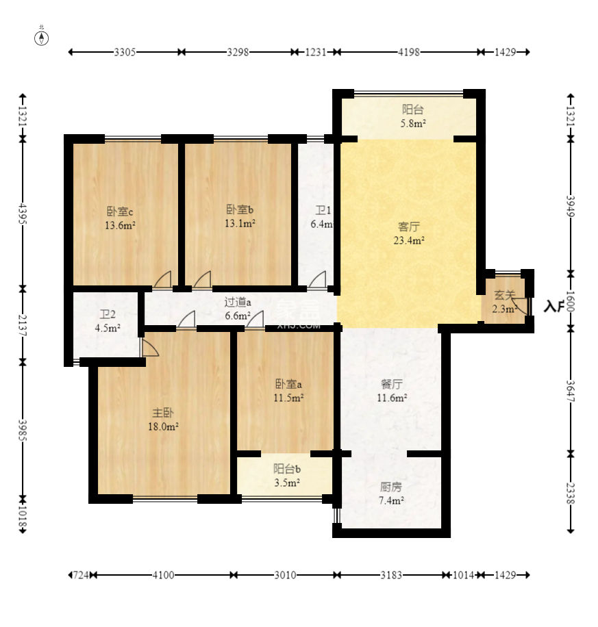 興邦花城  4室2廳2衛(wèi)   75.00萬