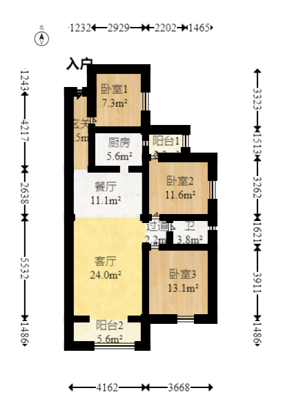 润和之悦(金泽园) 3室2厅1卫 71.8万 润和之悦(金泽园) 3室2厅1卫 71.8万户型图