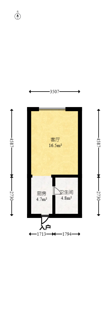 芙蓉万国城MOMA（卓越汇富苑）  1室0厅0卫   22.00万室内图1