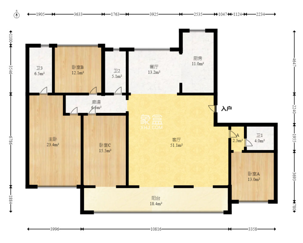 中建钰山湖  4室2厅3卫   338.00万