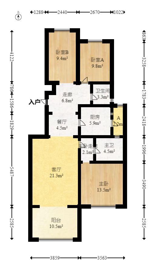绿地公馆(绿地名邸) 3室2厅2卫 110.0万 绿地公馆(绿地名邸) 3室2厅2卫 110.0万户型图