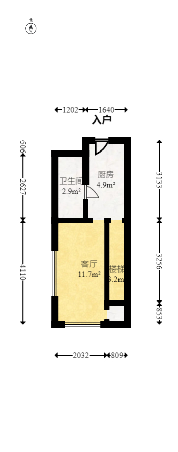 新长海D1站  1室1厅1卫   24.50万室内图1