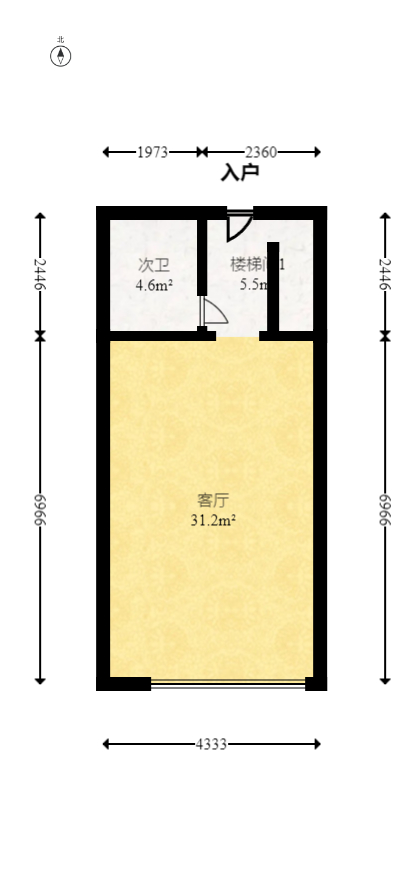 钱隆世家  2室1厅1卫   46.90万室内图1