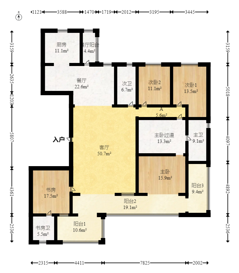 地铁中建江山玖樾  4室2厅2卫    320.0万 地铁中建江山玖樾  4室2厅2卫    320.0万户型图