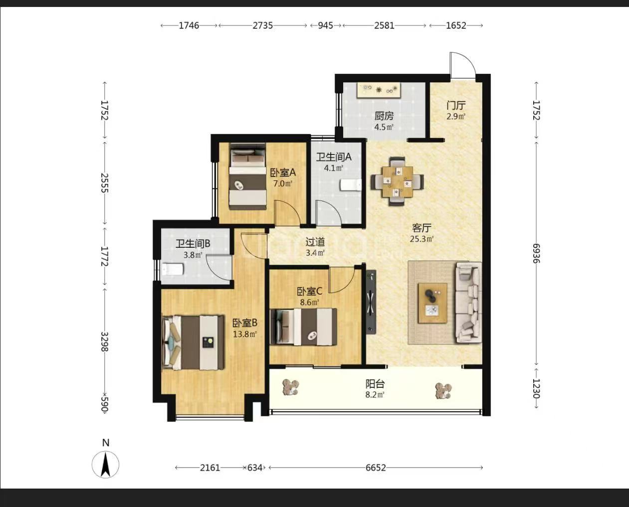 长信上东城 5室2厅2卫 293.0万 长信上东城 5室2厅2卫 293.0万户型图