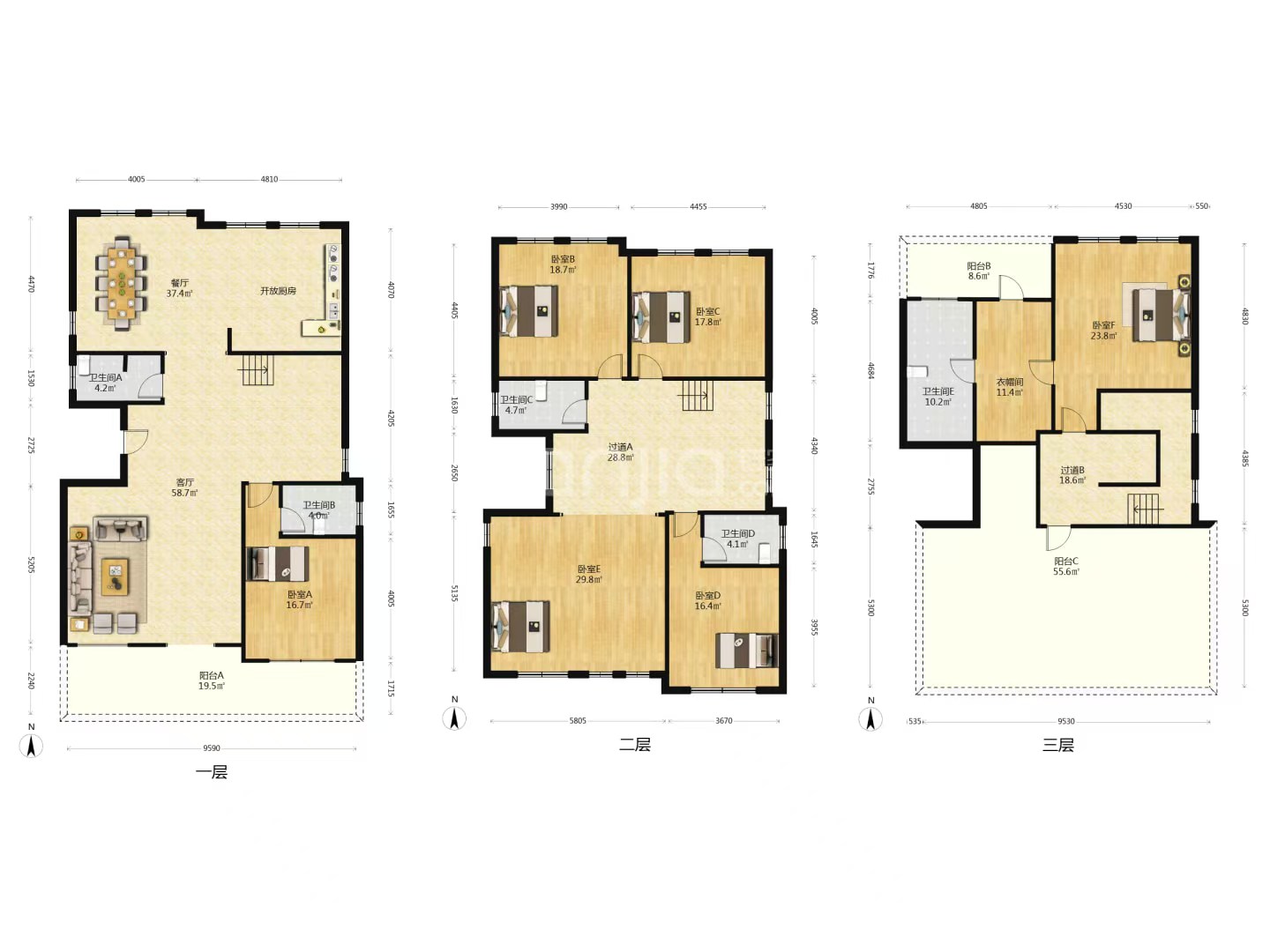 提香蓝岸 5室2厅3卫 480.0万 提香蓝岸 5室2厅3卫 480.0万室内图