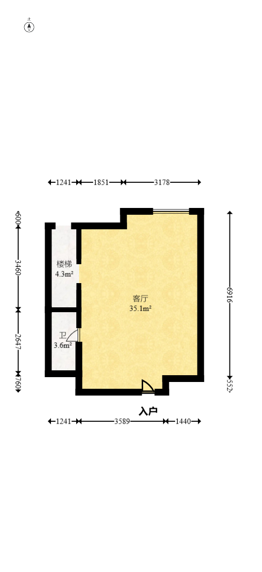 碧桂园翘楚棠  1室1厅1卫   26.80万室内图1
