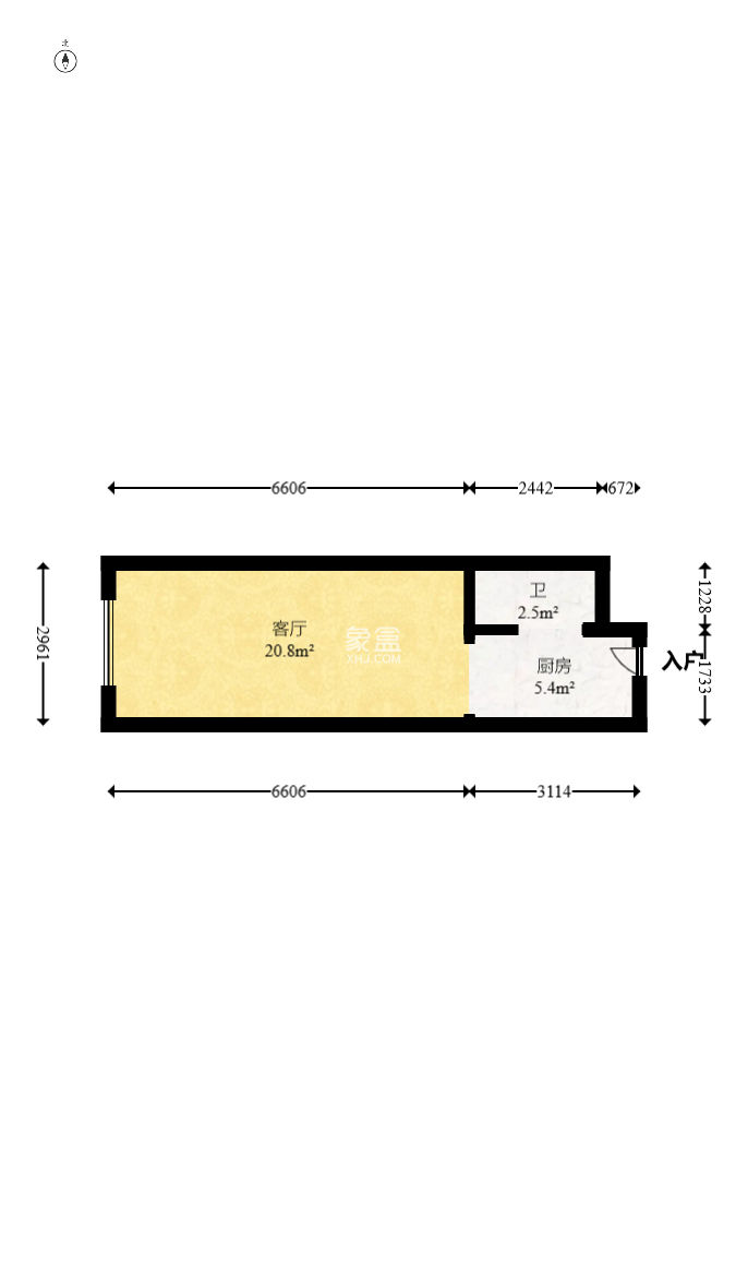 保利香槟国际  1室1厅1卫   24.50万